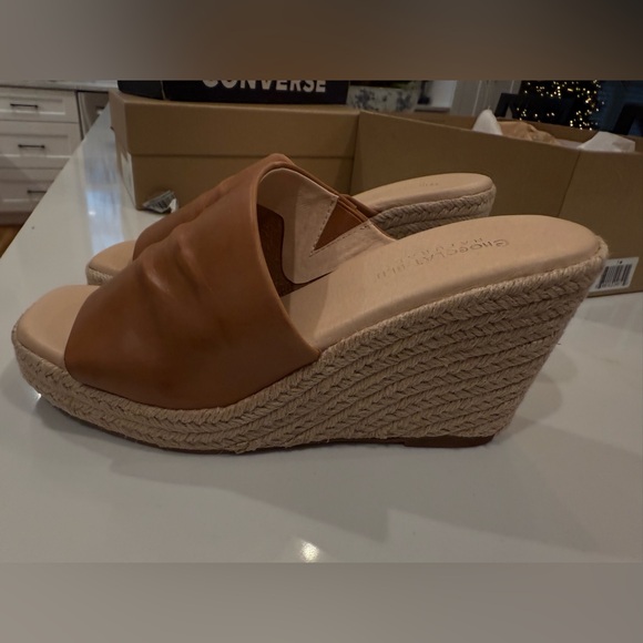 New in box Chocolate Blu  ESPADRILLE WEDGES
size 7